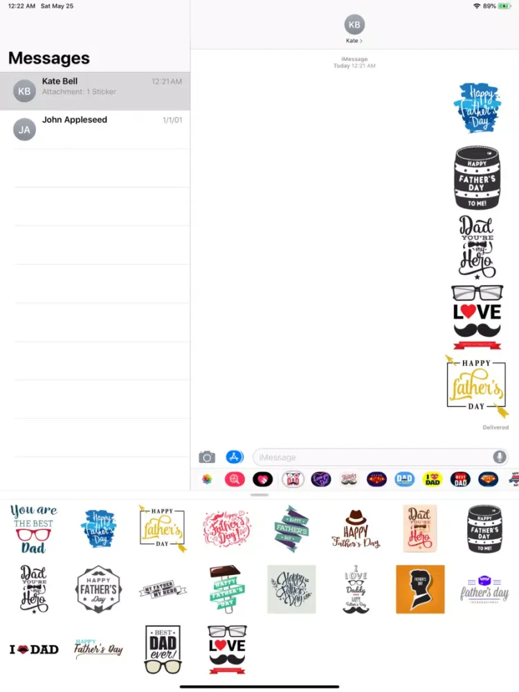 Best Father's Day Stickers App iPad  Ekran Görüntüleri
