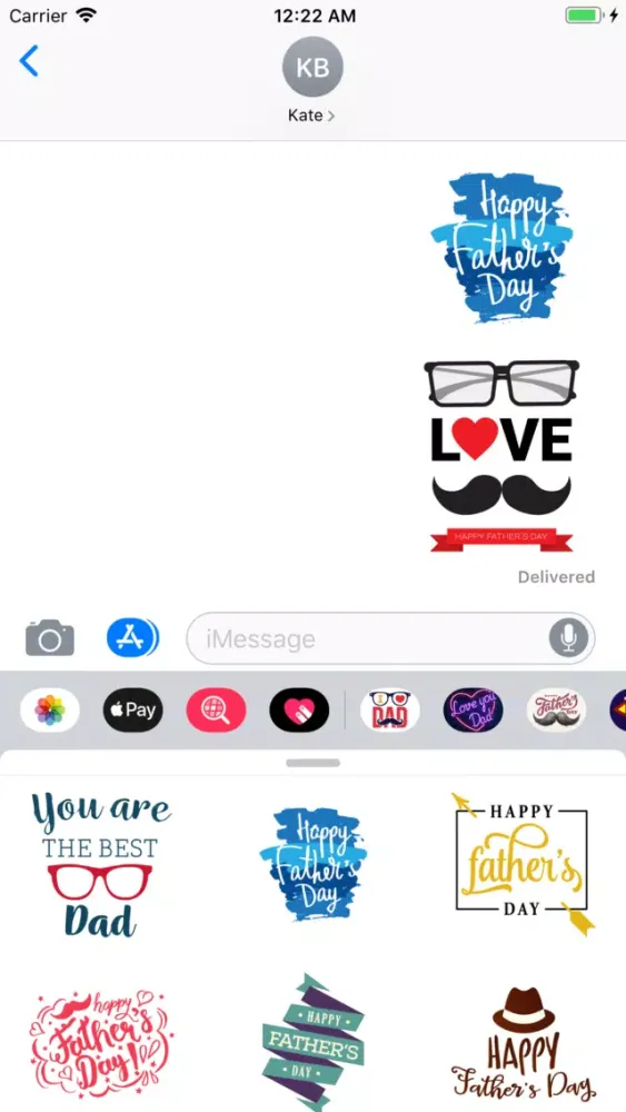 Best Father's Day Stickers App Ekran Görüntüleri