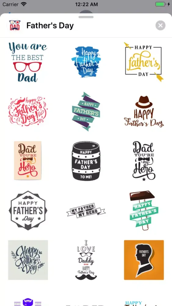 Best Father's Day Stickers App Ekran Görüntüleri