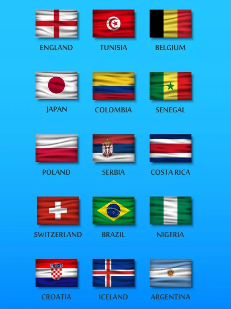 World Soccer 2018 Team Flags iPad  Screenshots