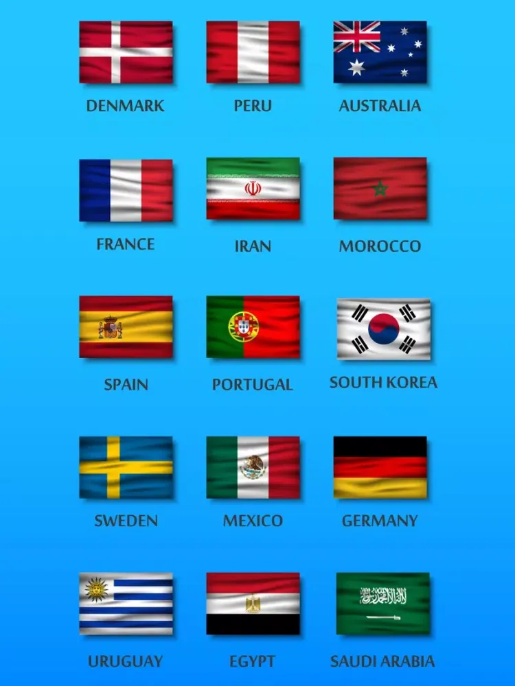 World Soccer 2018 Team Flags iPad  Screenshots