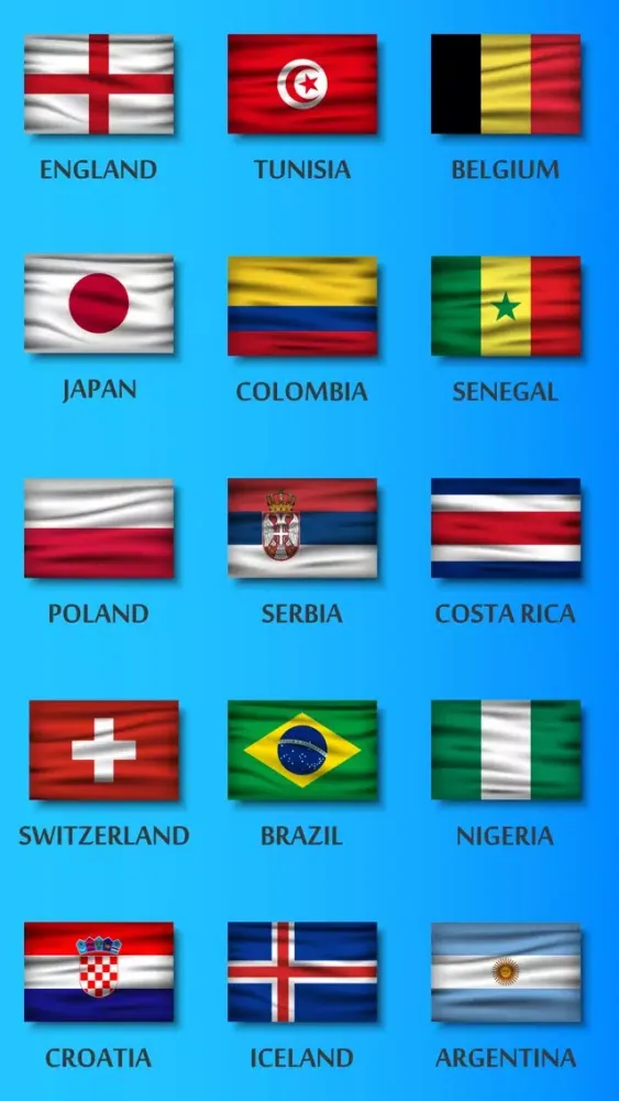 World Soccer 2018 Team Flags Screenshots