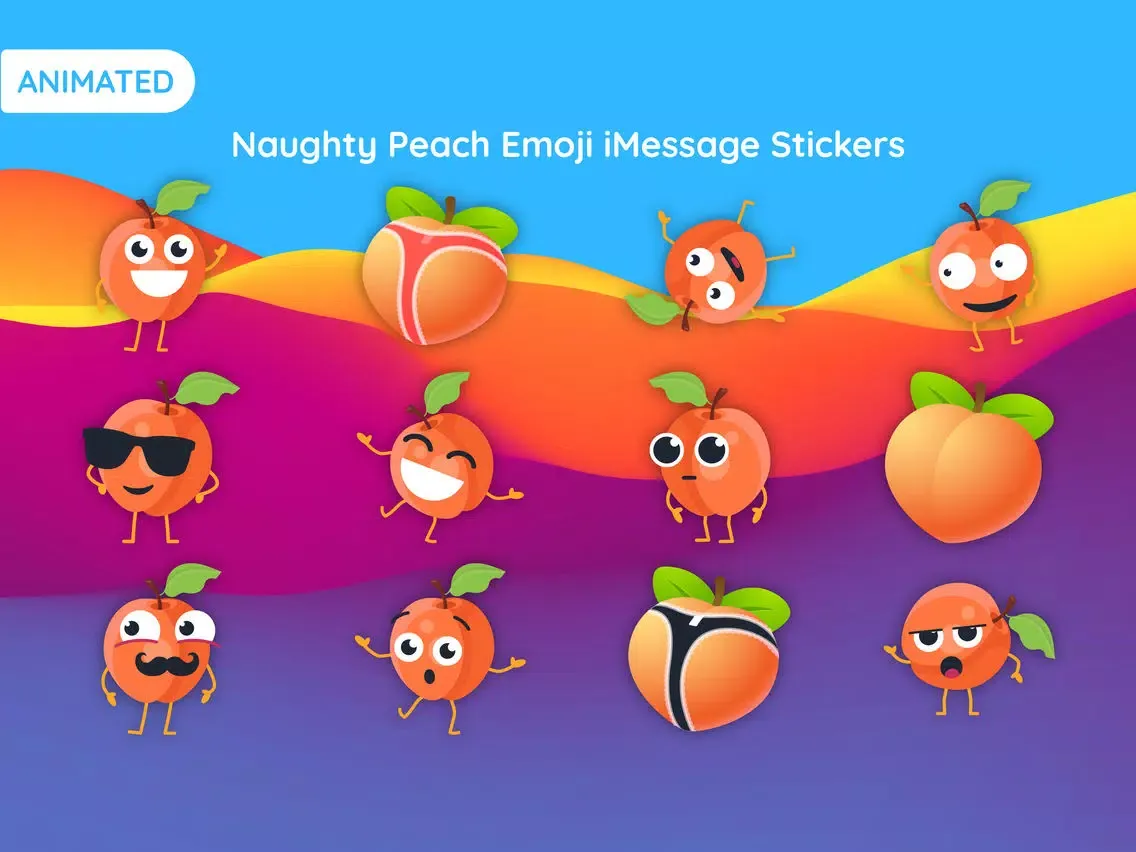 Animated Naughty Peach GIF App iPad  Screenshots