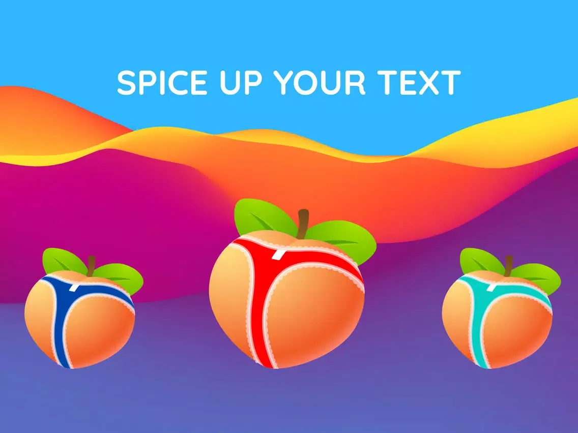 Animated Naughty Peach GIF App iPad  Screenshots