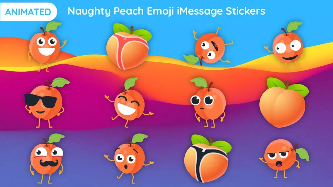 Animated Naughty Peach GIF App Screenshots