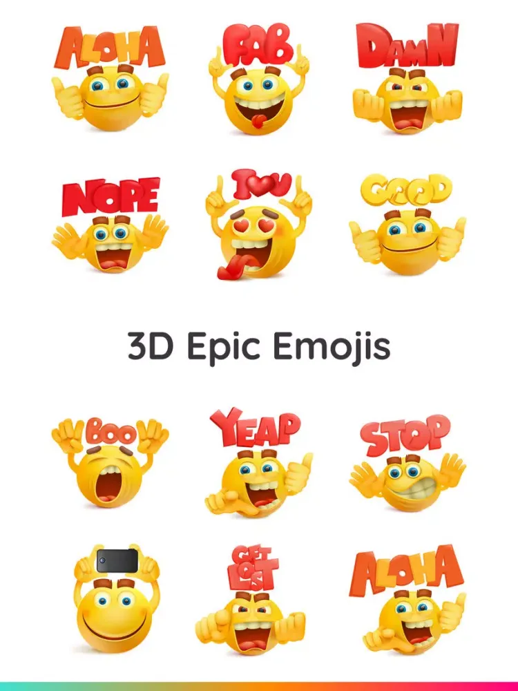 FunMoji 3D Emoji Text Stickers iPad  سکرین شاٹس