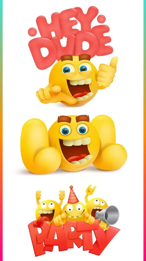 FunMoji 3D Emoji Text Stickers سکرین شاٹس