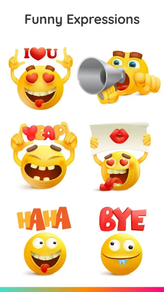 FunMoji 3D Emoji Text Stickers سکرین شاٹس