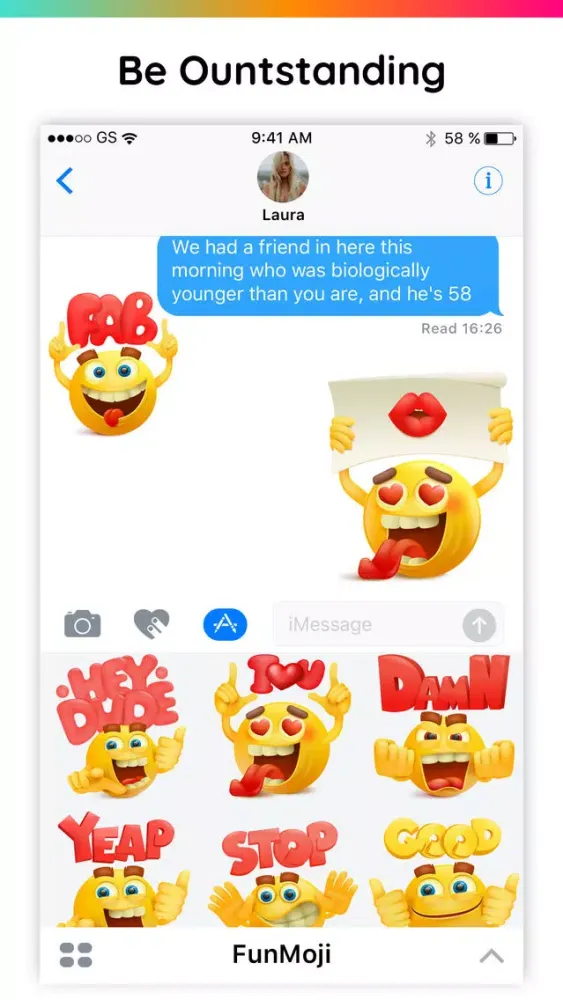 FunMoji 3D Emoji Text Stickers سکرین شاٹس