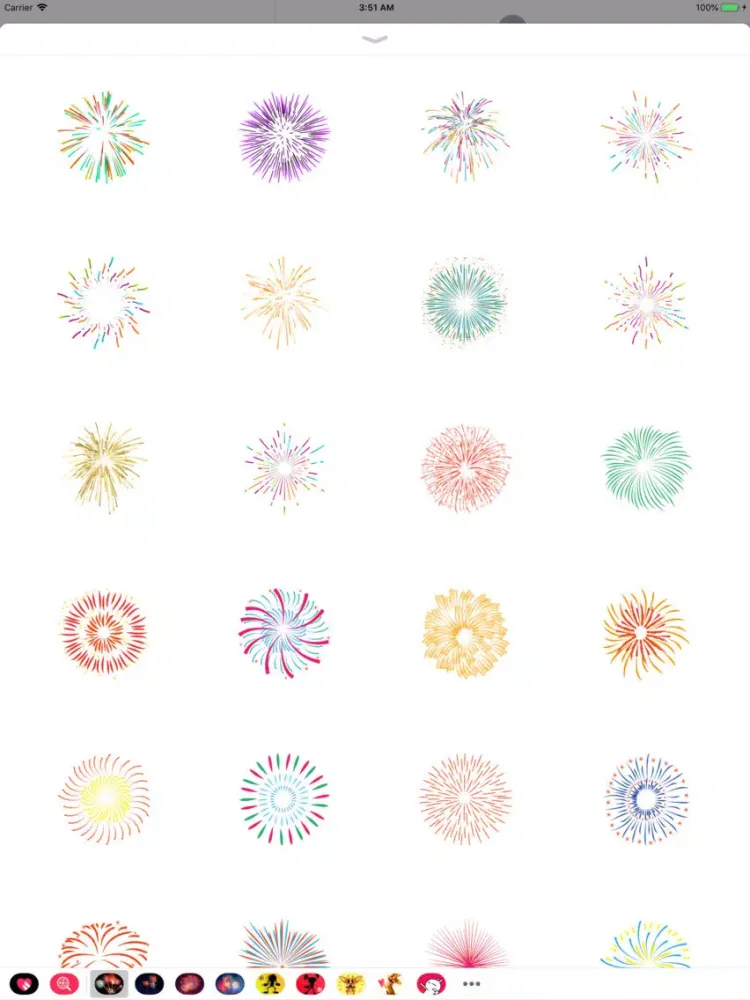Animated Fireworks for Texting iPad  スクリーンショット
