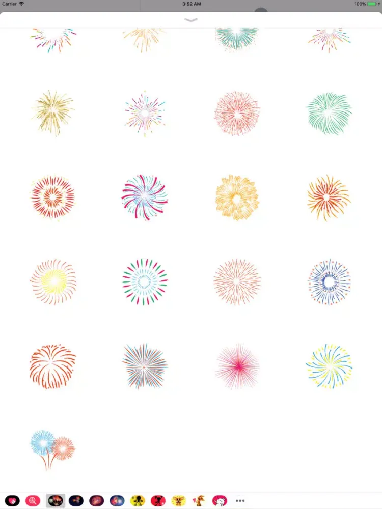 Animated Fireworks for Texting iPad  スクリーンショット