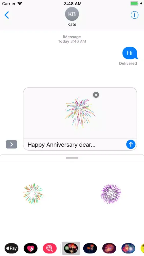 Animated Fireworks for Texting スクリーンショット