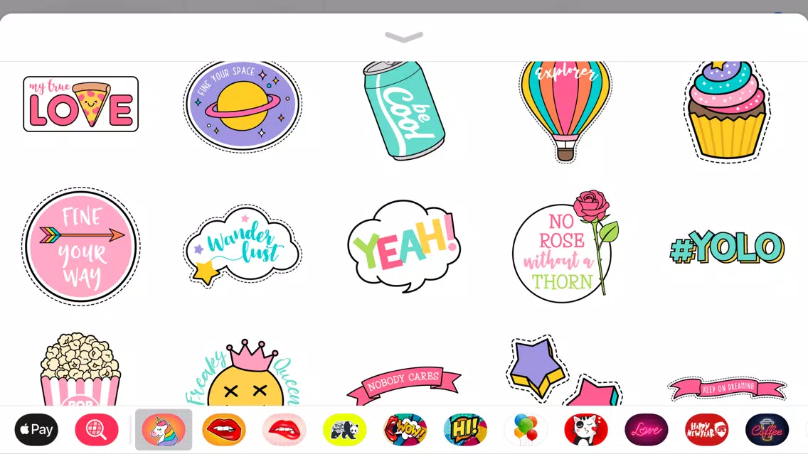 ภาพหน้าจอของ Cute Girly Stickers Style App