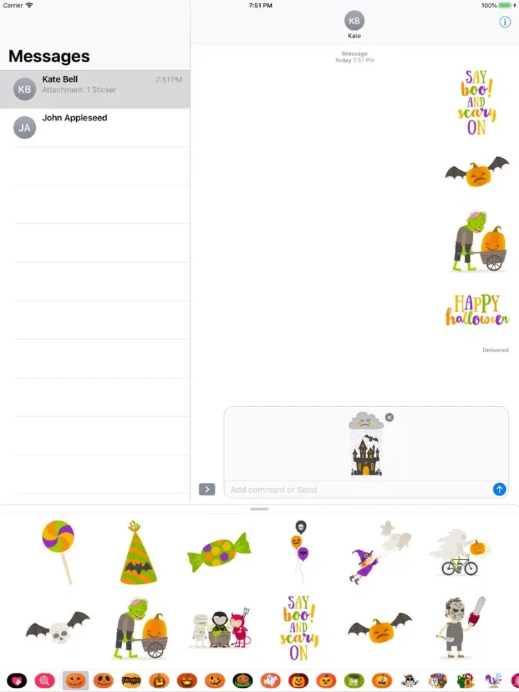 Tangkapan skrin Happy Halloween Wicked Sticker iPad 