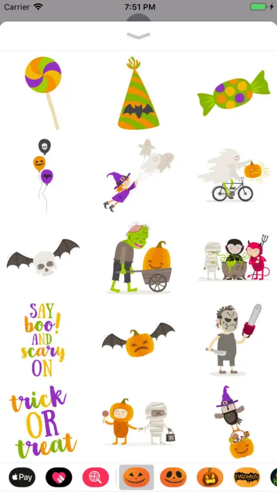 Tangkapan skrin Happy Halloween Wicked Sticker