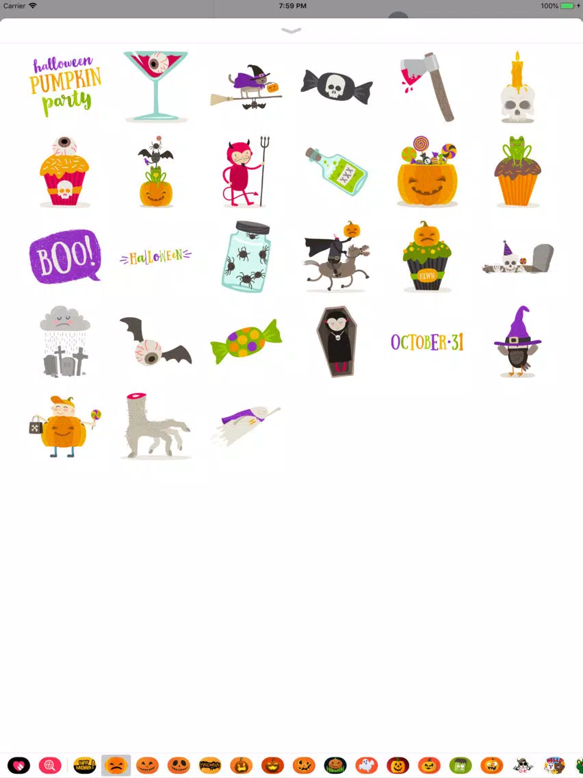 ภาพหน้าจอของ Happy Halloween Bloody Sticker iPad 