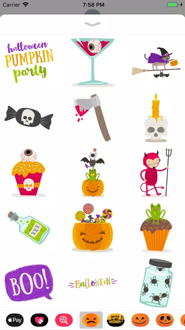 ภาพหน้าจอของ Happy Halloween Bloody Sticker