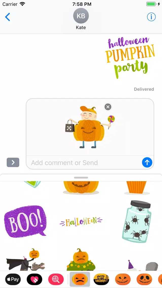 ภาพหน้าจอของ Happy Halloween Bloody Sticker