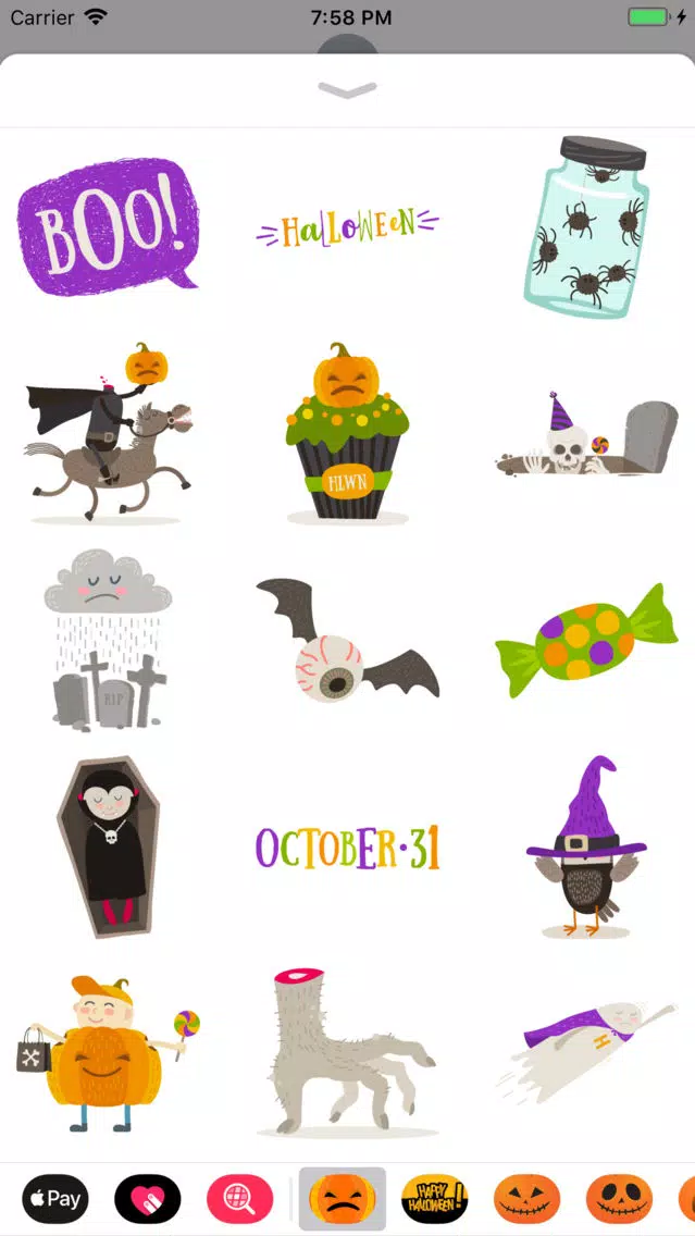 ภาพหน้าจอของ Happy Halloween Bloody Sticker