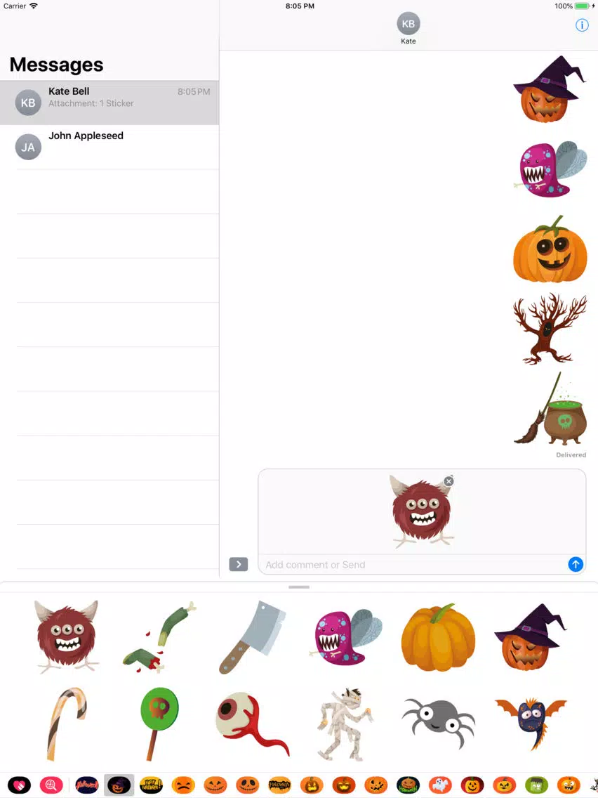 Happy Halloween Evil Sticker iPad  Screenshots