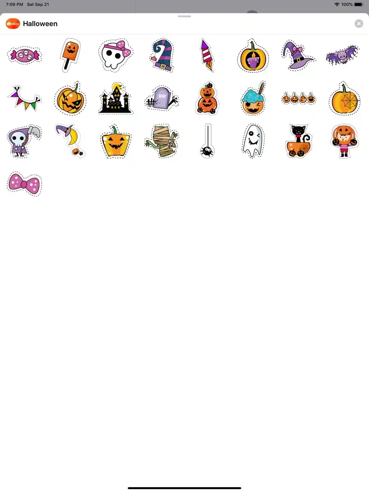 Halloween Stickers & Pumpkins iPad  Screenshots