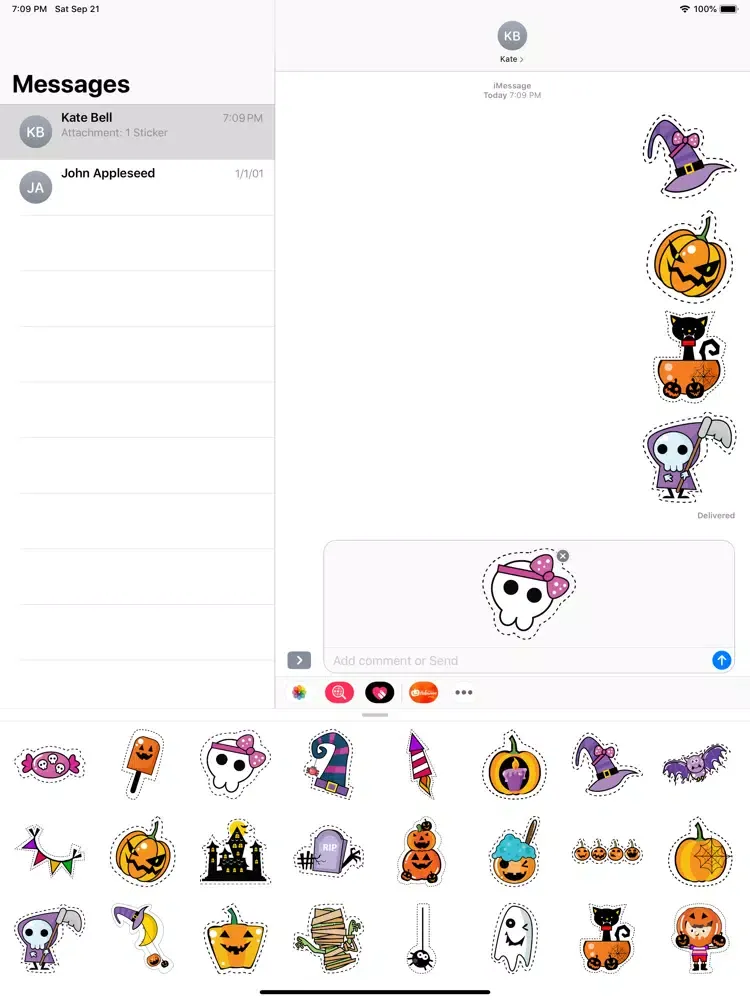Halloween Stickers & Pumpkins iPad  Screenshots