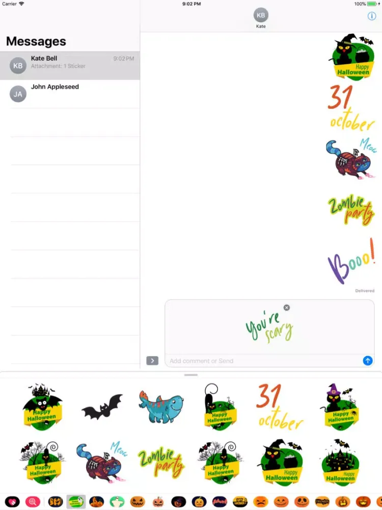 Zrzuty ekranu Happy Halloween Dreadful Emoji iPad 