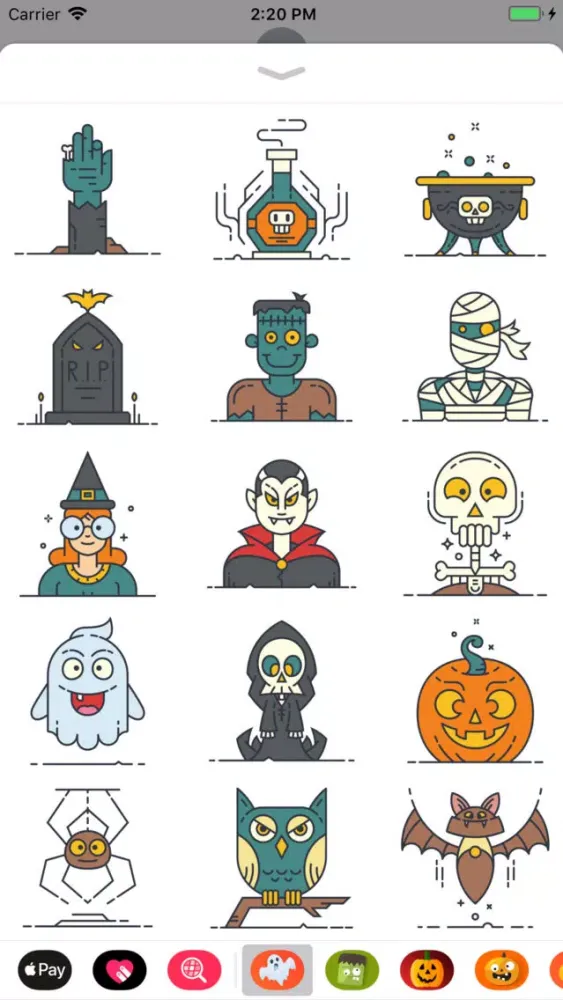 Happy Halloween Ghostly Emojis Ekran Görüntüleri