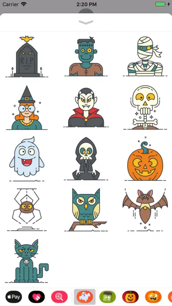 Happy Halloween Ghostly Emojis Ekran Görüntüleri