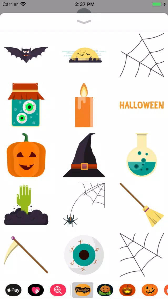 Happy Halloween Crawly Sticker 스크린샷