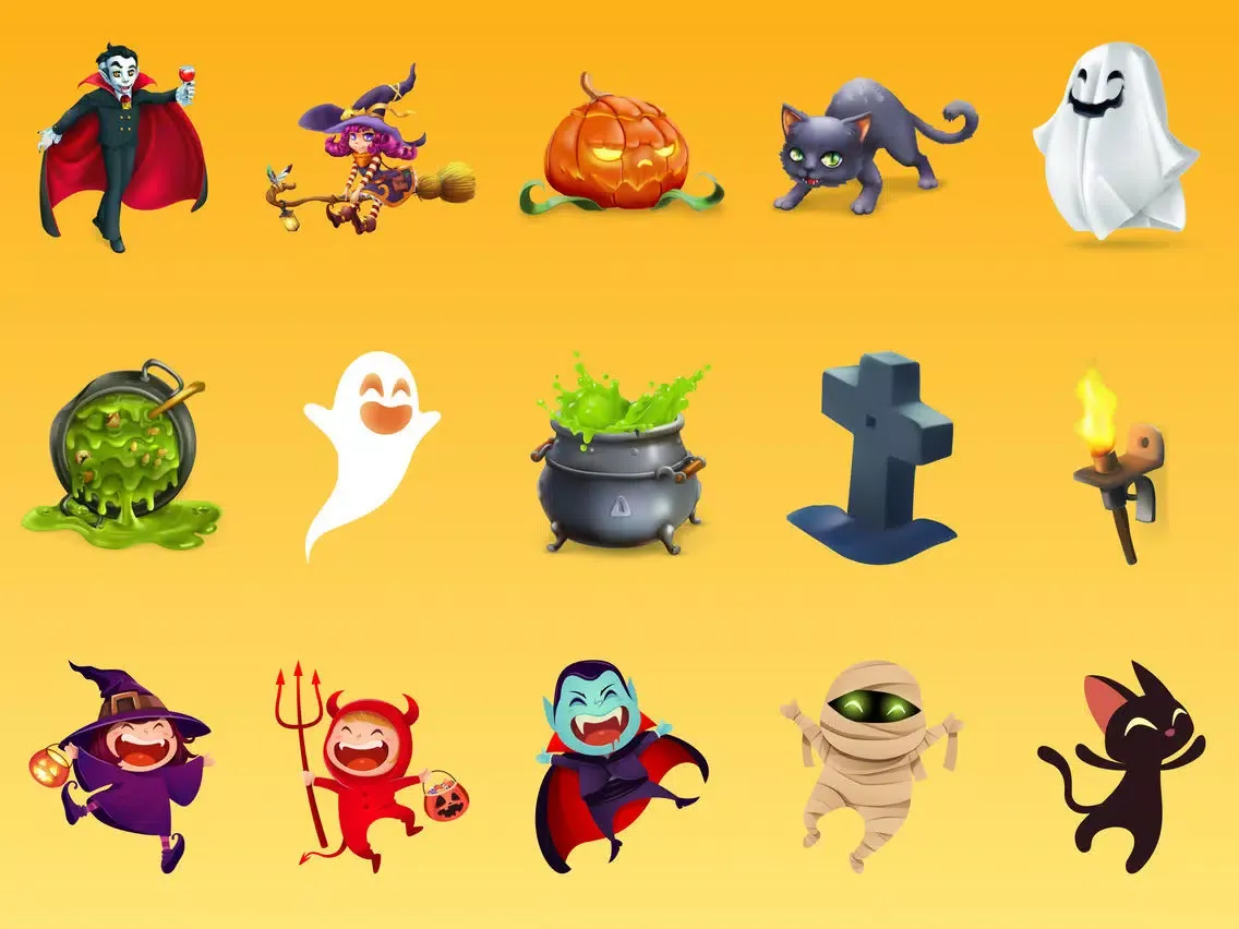 Halloween 100+ Stickers Party iPad  Ekran Görüntüleri