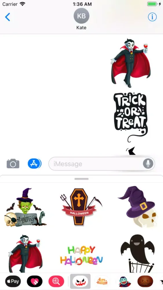 Ảnh chụp màn hình của Happy Halloween Grisly Sticker