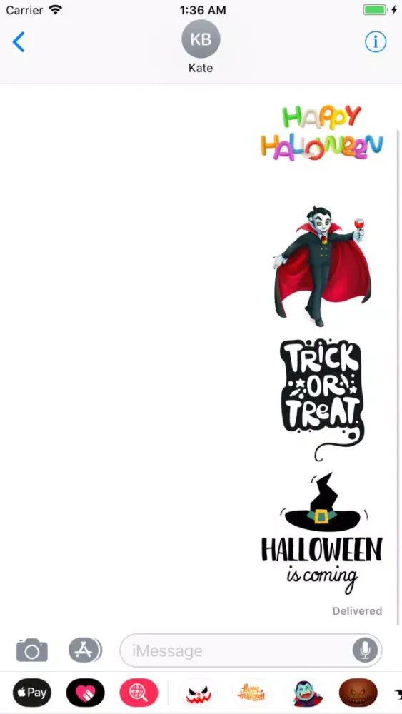 Ảnh chụp màn hình của Happy Halloween Grisly Sticker