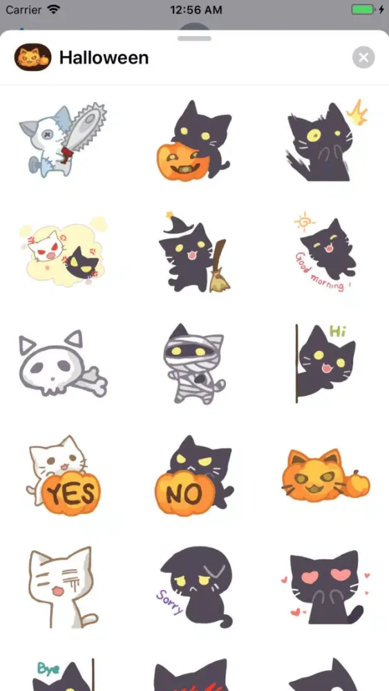 Halloween Kitty Cat Emojis App Screenshots