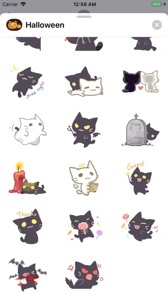 Halloween Kitty Cat Emojis App Screenshots