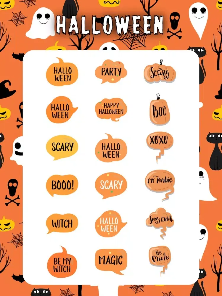 Tangkapan layar Halloween Sticker Bubbles Pack iPad 