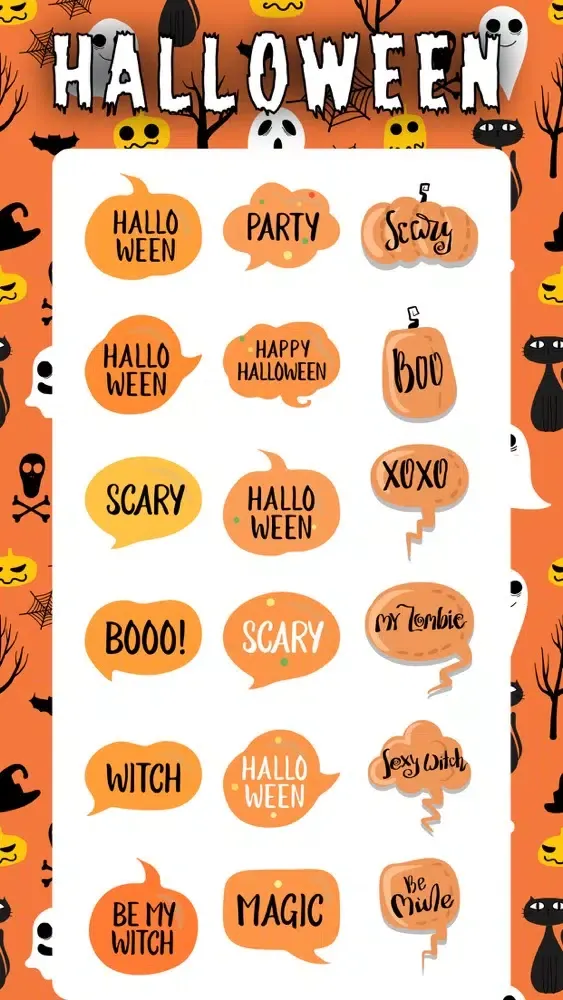 Tangkapan layar Halloween Sticker Bubbles Pack
