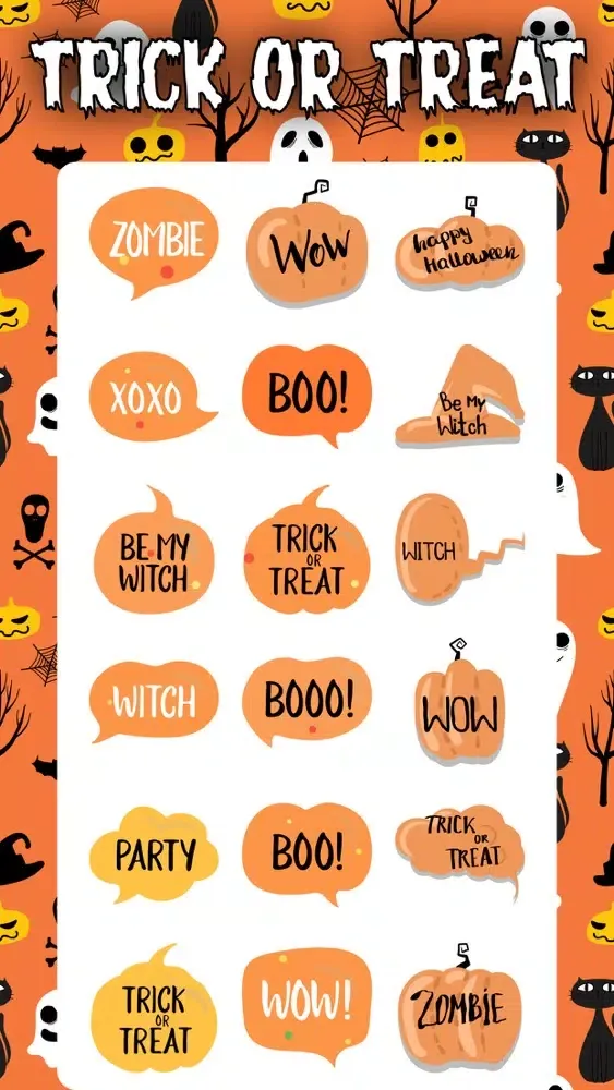 Tangkapan layar Halloween Sticker Bubbles Pack