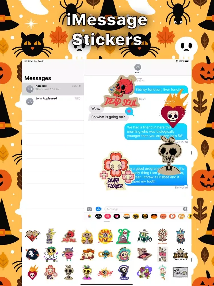 Halloween Ghostly Sticker App iPad  स्क्रीनशॉट