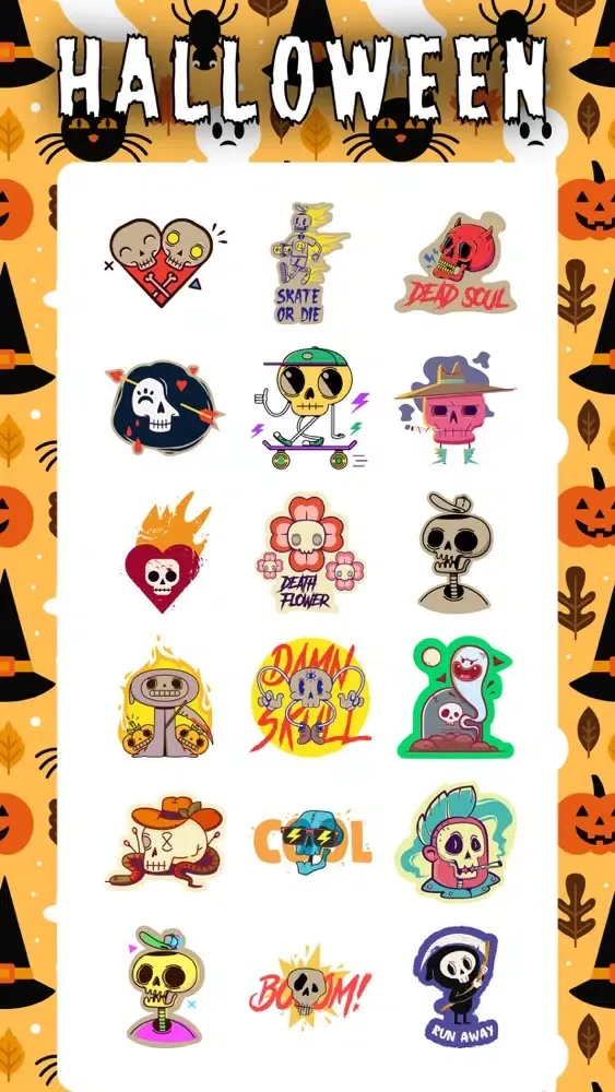 Halloween Ghostly Sticker App स्क्रीनशॉट