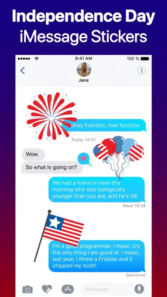 Tangkapan layar I Love United States Sticker