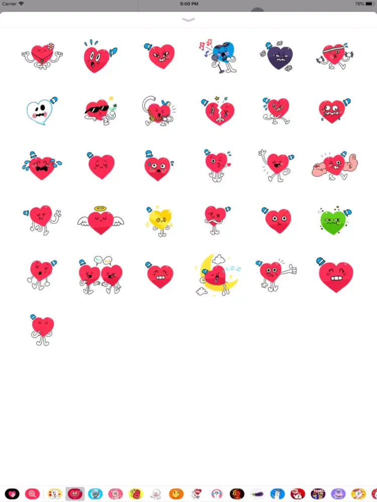 Love Emojis Lovely Emotes Pack iPad 应用截图