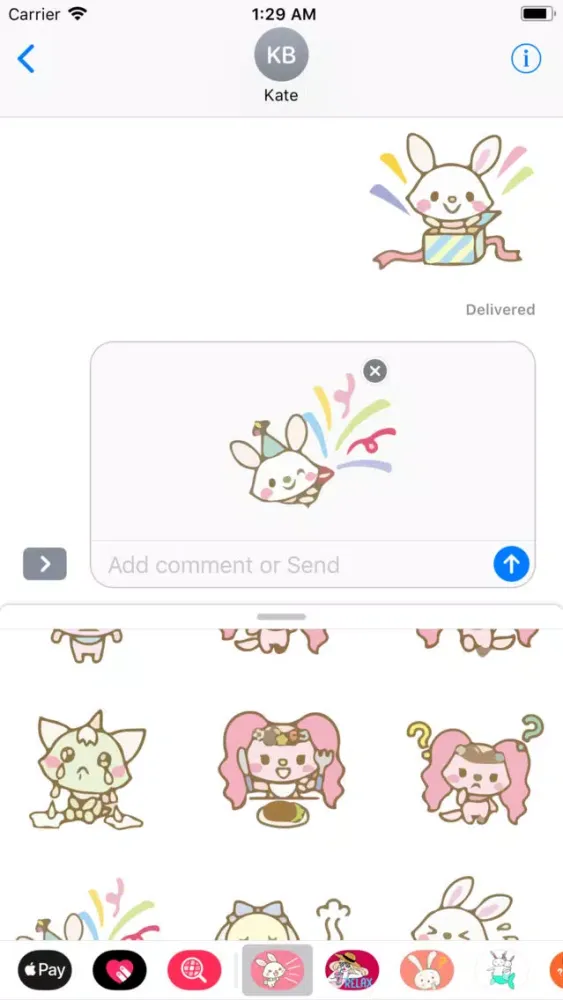 Скриншоты Bun Bun Emotes Sticker Pack IM