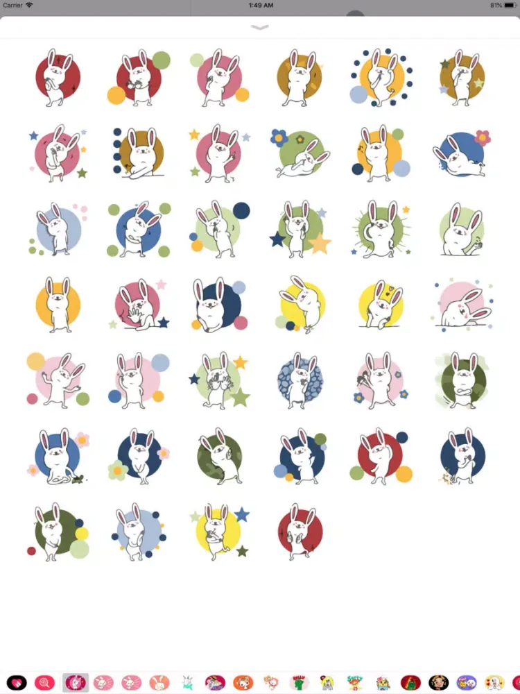 Captures d'écran de Bunny Funny Emojis Sticker Emo iPad 