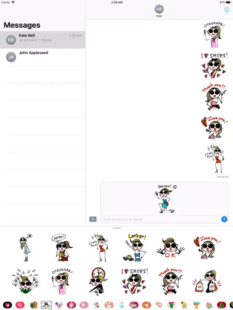 Fina is Weird Fashion Sticker iPad  Screenshots