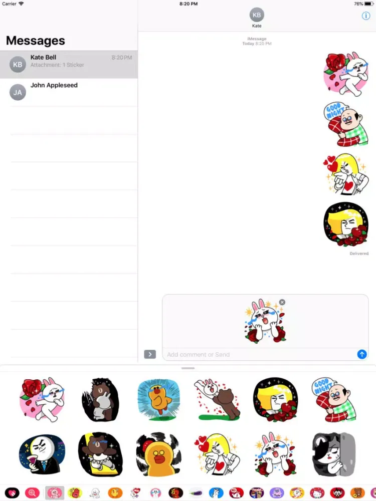 Tangkapan layar Pals of Ruby Emotes Sticker IM iPad 
