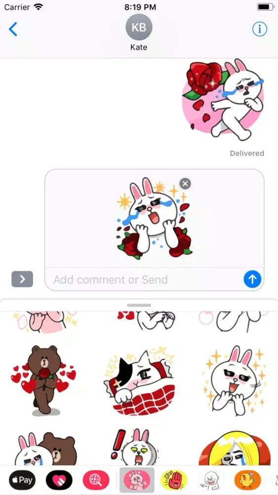Tangkapan layar Pals of Ruby Emotes Sticker IM