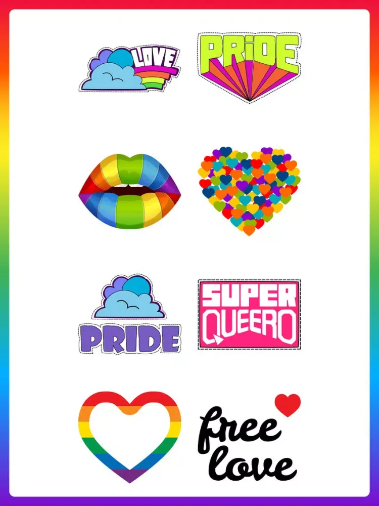Tangkapan layar Gay Pride Month LGBT Sticker iPad 