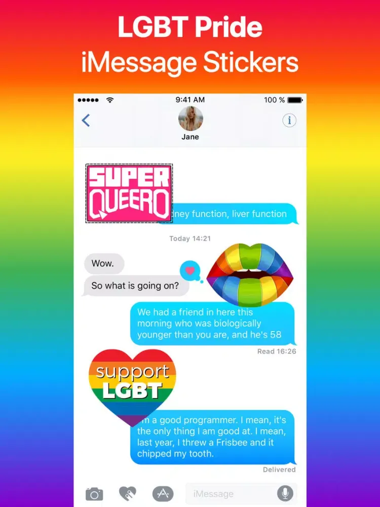 Tangkapan layar Gay Pride Month LGBT Sticker iPad 