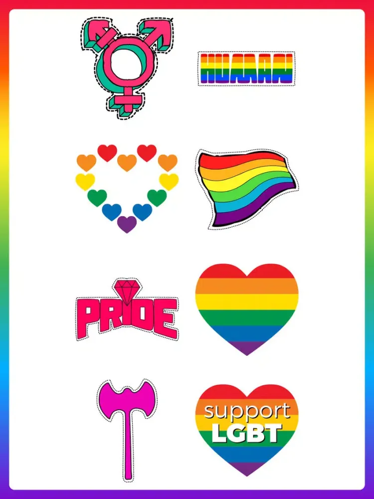 Tangkapan layar Gay Pride Month LGBT Sticker iPad 